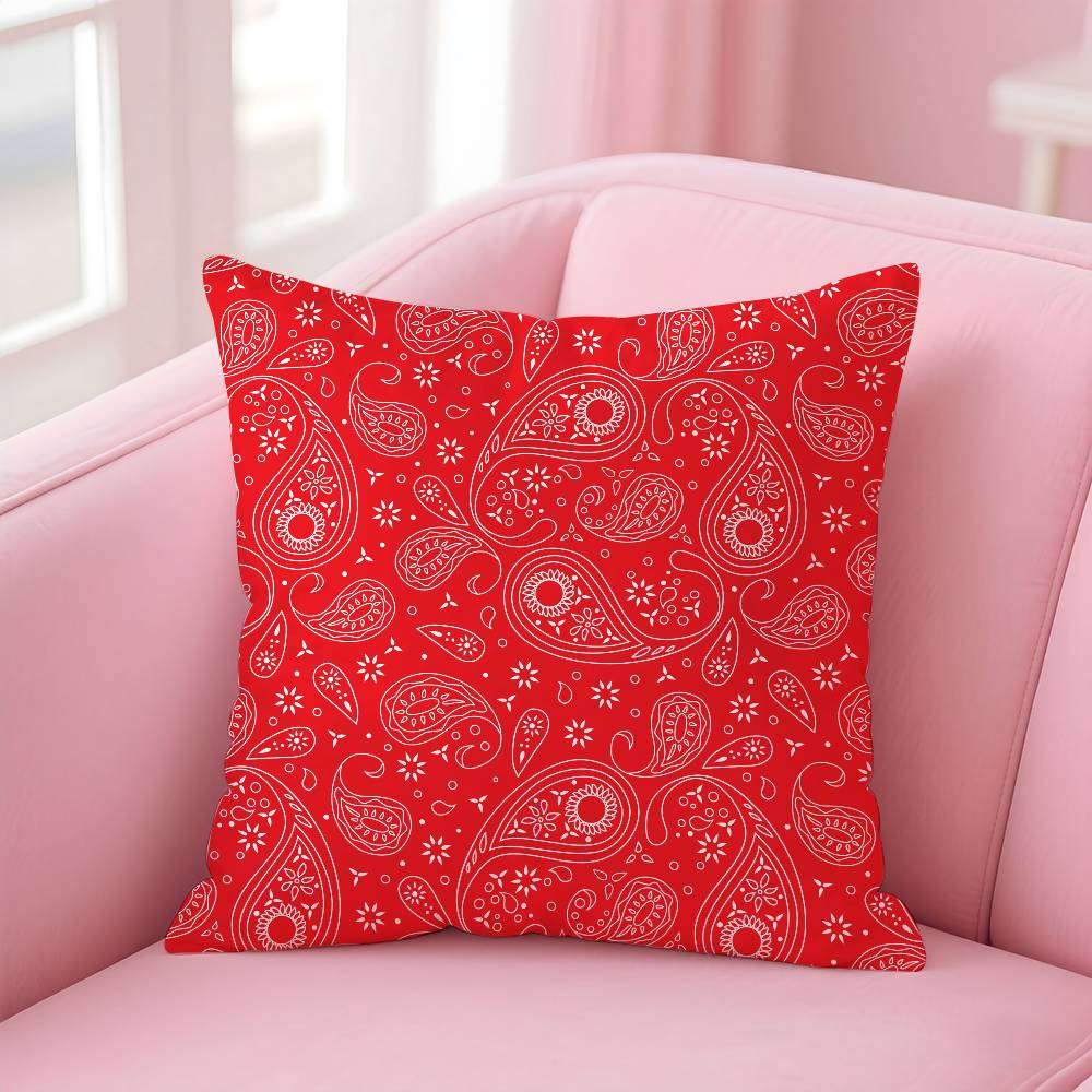 ART Paisley Bandana Pattern Pillow Case Pattern Printing Pillowcase Living Room Sofa Cushion Cover Bedroom Room Decor