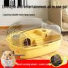 Gaiola de Hamster Acrílica Transparente de Luxo para Hamster Dourado