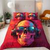 Flame Skull Down Comforter Set Bedding Set 3-piece Duvet Cover Set