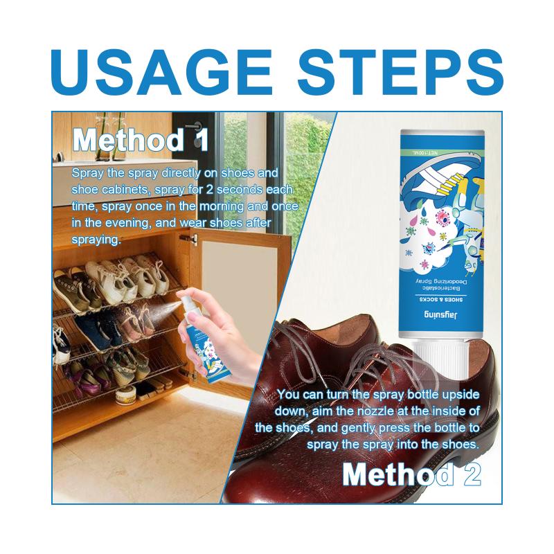 Shoe Deodorant Spray for Odor Removal Long Lasting Fresh Scent Sweat Control Prevent Smelly Feet Suitable for Shoe Cabinet