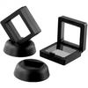 Black Coin Display Holder 50*50 mm Gold/Silver Coins 2pcs Coins Stamps Jewelry