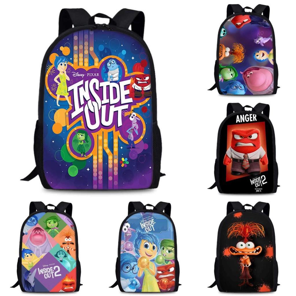 Spacious 15-inch Inside Out 2 Backpack Durable Oxford Cloth School Book Bag