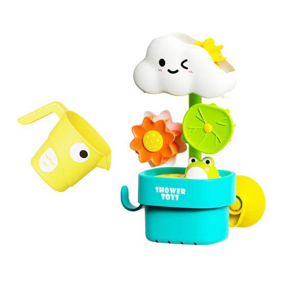 Retractable Bath Toy with Water Spray & Spinning Wheels Child Shower Play Set