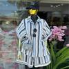 European & American Women's Striped Short-Sleeve Shirt & High-Waisted Shorts Set - Summer 2026 Collection