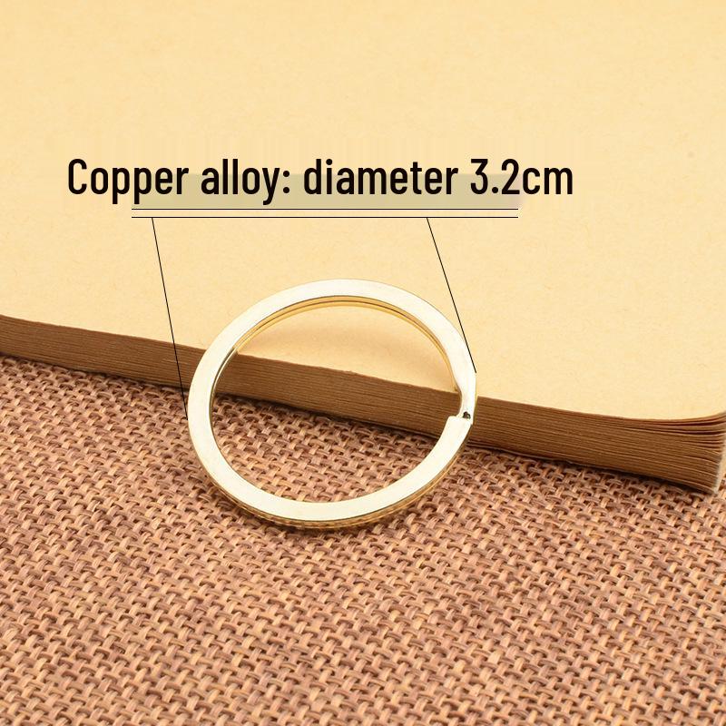 Copper Gourd Round Key Ring Accessories with Open Jump Rings and Alloy Buckle Parts.