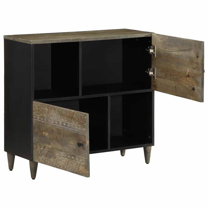 VidaXL Buffet 80x33x75 cm bois massif de manguier, armoire de rangement, meuble de rangement de cuisine, armoire de 4017819