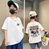 Camiseta de Manga Corta para Niños Verano Holgada Top de Media Manga Infantil Atuendo de Verano para Niños