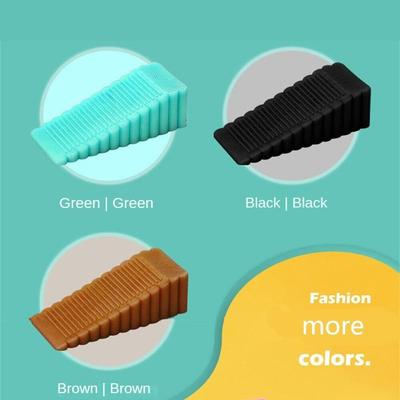 Safety Silicone Door Stopper Reusable Anti-collision Absorbent Block Wedge Shock Handle Stopper Home