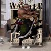 Anime One Piece Blanket Luffy Sauron Robin Flannel Office Nap Blanket Cartoon Warm Soft Blankets For Sofa Bed Cover Blanket Gift
