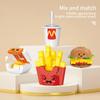 261PCS Hamburger Building Blocks French Fries Fried Chicken Coke Model Bricks Cartoon Fast Food Toys Set Children Creative Gifts