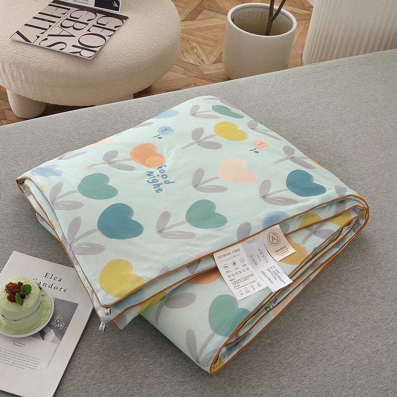 Class A Mother & Baby Knitted Cotton Soybean Summer Quilt - Cool, Washable, and Soft