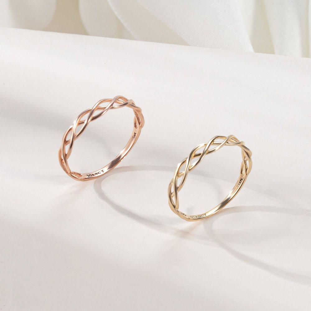 [Dorocy] 14K Rapunzel Twist Ring (Size 6-14)