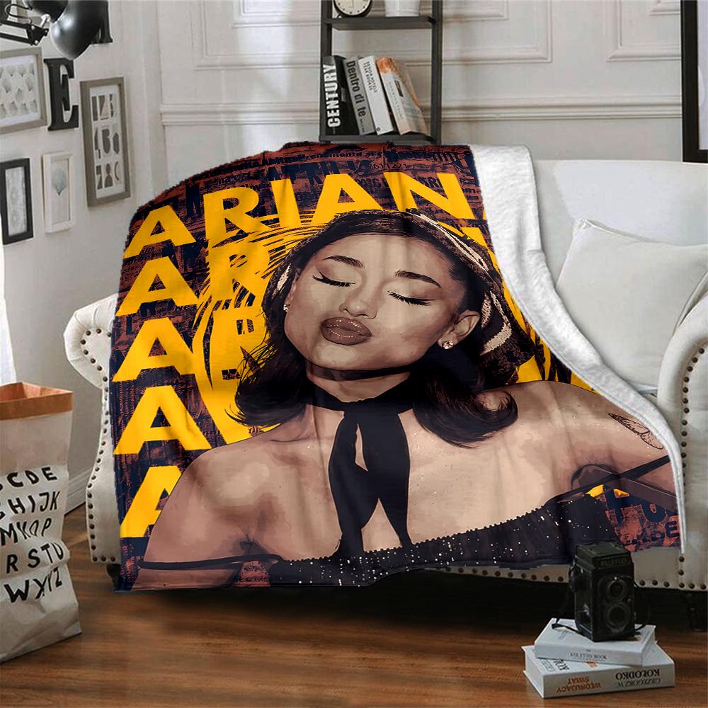 Ariana Grande Pop Art Blanket Soft Throw Blanket For Home Bedroom Bed Sofa Travel Office Solid Christmas Blanket