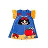 Girls Summer Princess Print Dress Baby Cute Flutter Sleeve T Shirt Dress