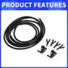 Windshield Washer Nozzle Kit for Jeep Wrangler JK 2013-2017 | Front Windshield Spray Nozzles Wiper Jet No.68164356AB | Black | 1 Set