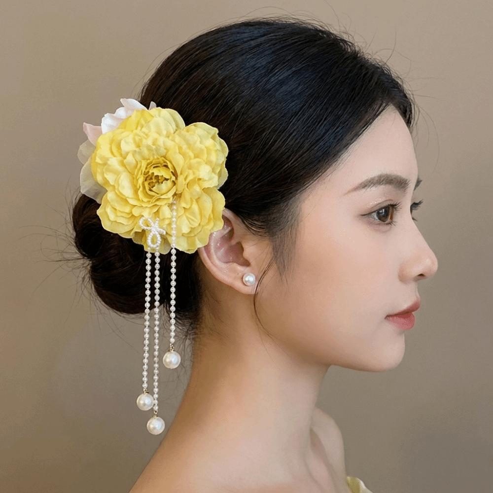 Rose Flower Butterfly Orchid Hairpin Ancient Style Hanfu Hair Accessories Flower Hair Clip  Women