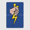 A Vectorised Roy Lichtenstein Lightnings Bolt Metal Sign Garage Decoration Retro Kitchen Cinema Kitchen Tin Sign Posters