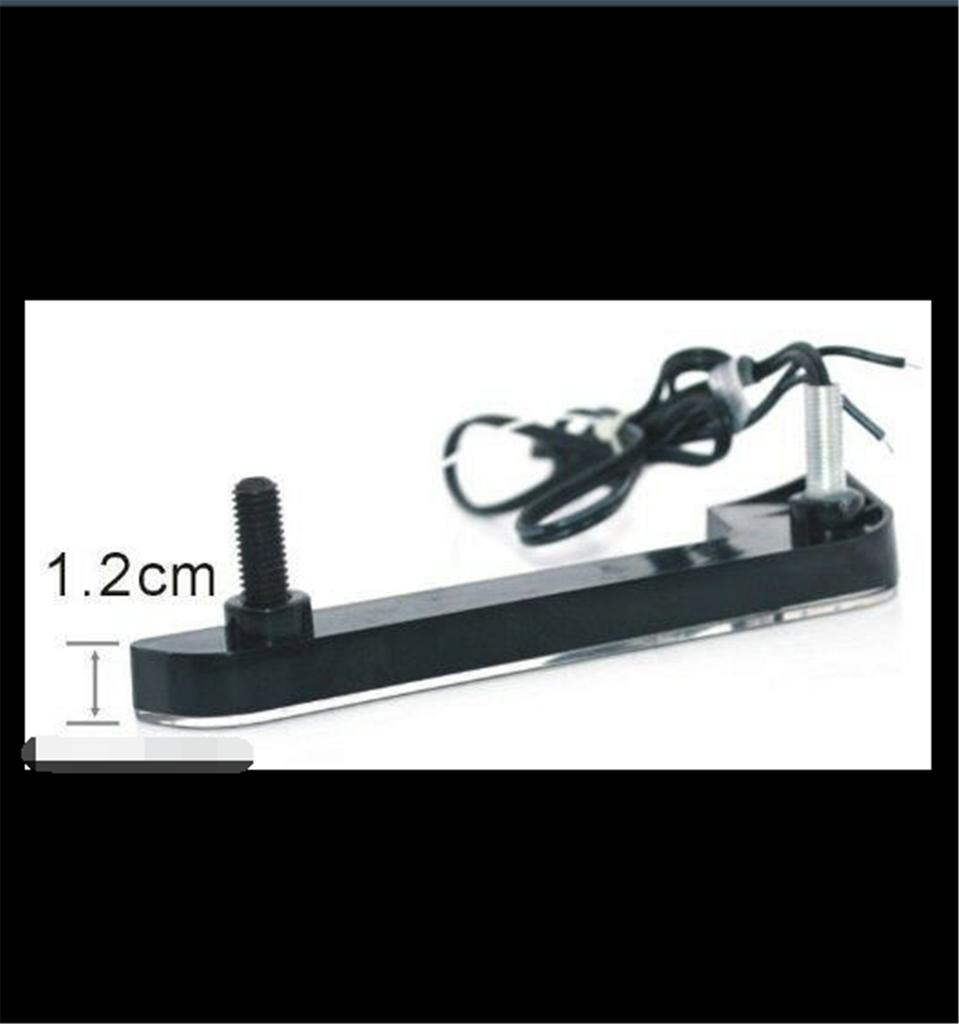 2x Car L Shape Auto Day White time Running Light 8LED DRL Fog Driving Daylight