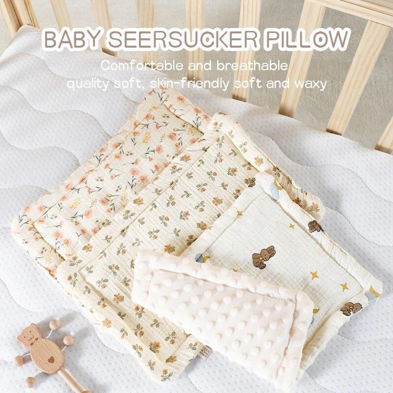 

Napping for Newborn Sweat Absorption Breathable Cotton Baby 0-6 Months Universal Pillow коричневий