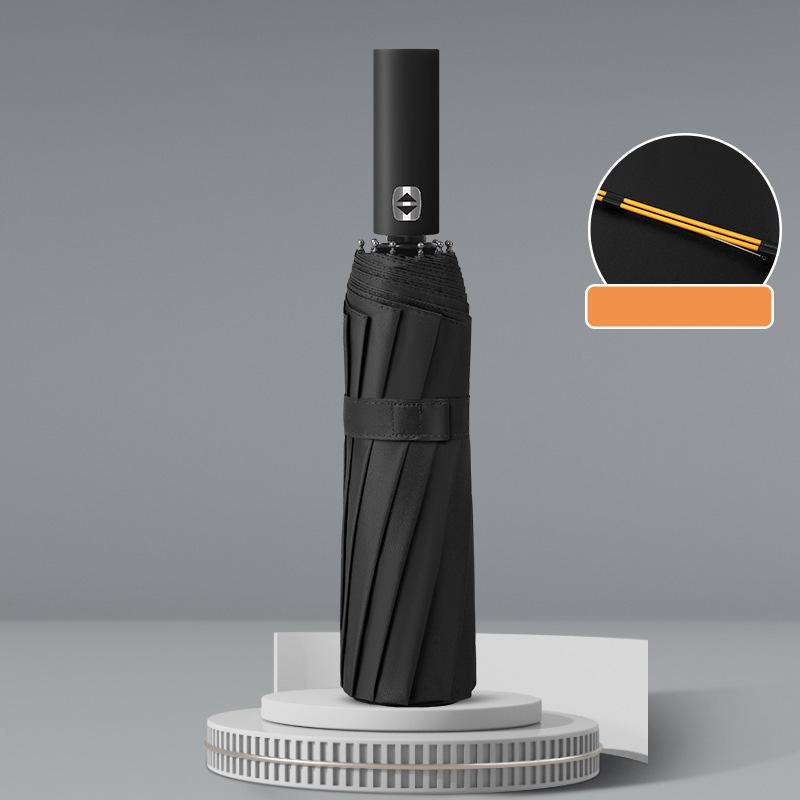 Reinforced 24-bone Umbrella Solid Color Automatic Umbrella Light Collapsible Large Size Sunshade Uv Protection Durable