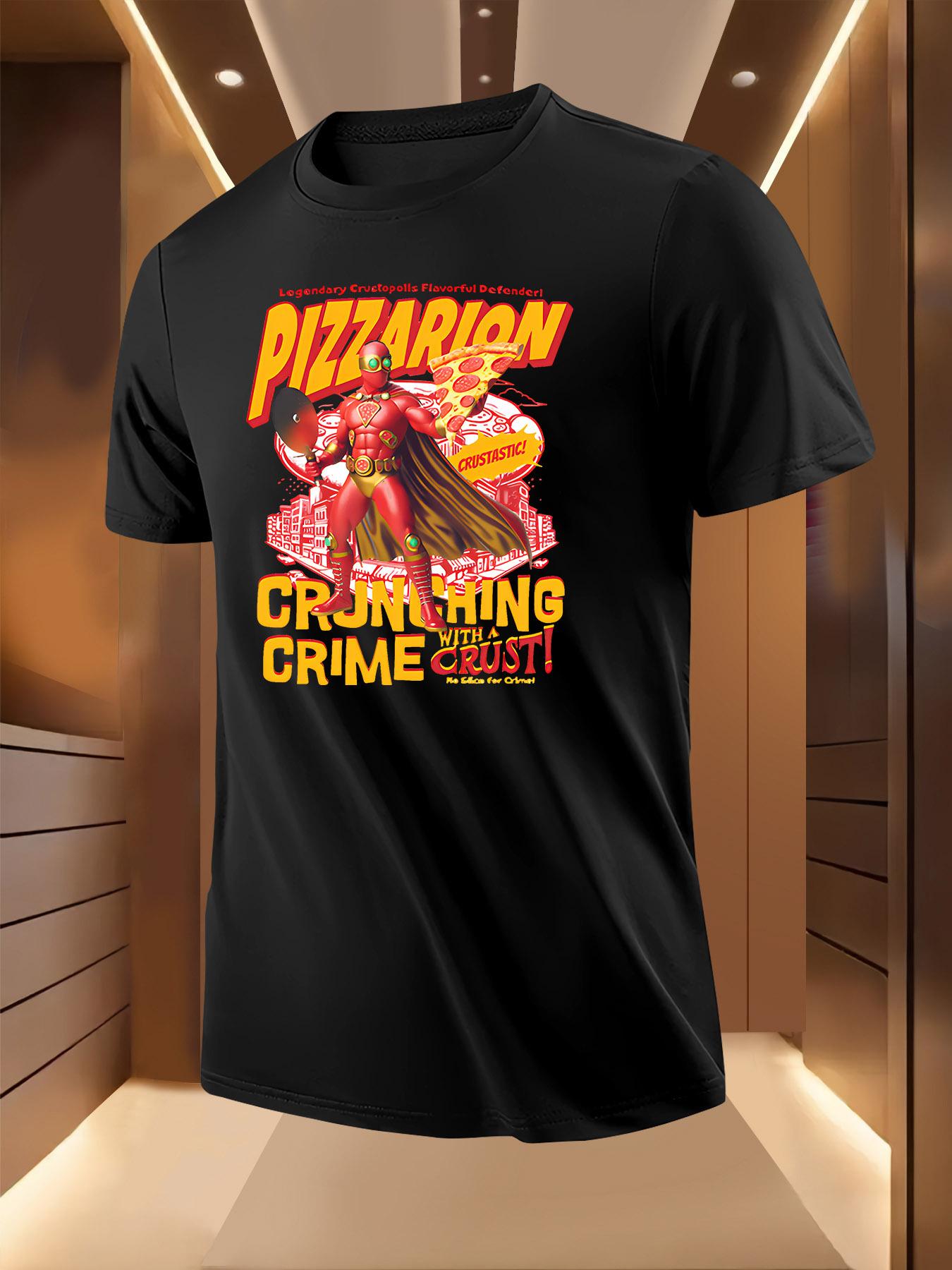 Pizza Hero Graphic Tshirt - Breathable Lightweight Polyester XXL