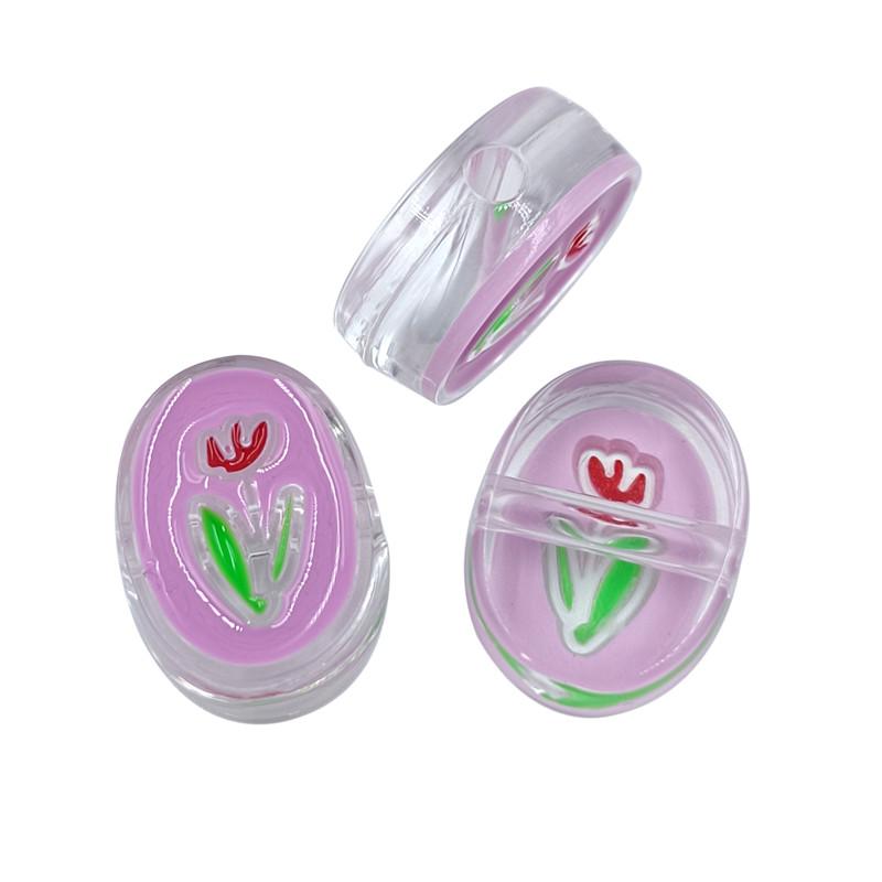 Kreativ für Schmuckherstellung 3 Stück Blume Hundeform Acrylperlen Anhänger Halskette Armband Großhandel DIY Fundstücke