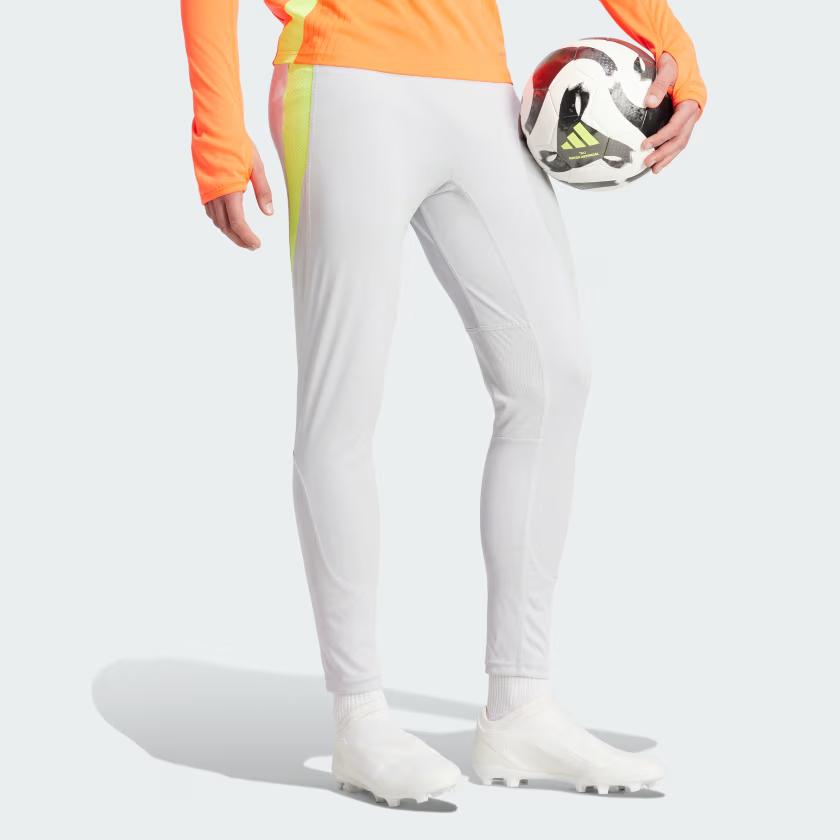 Adidas Tiro 24 Pro Training Leggings Color Block Logo Slim Fit Soccer Pants Men Bottoms Light-Gray IS1634