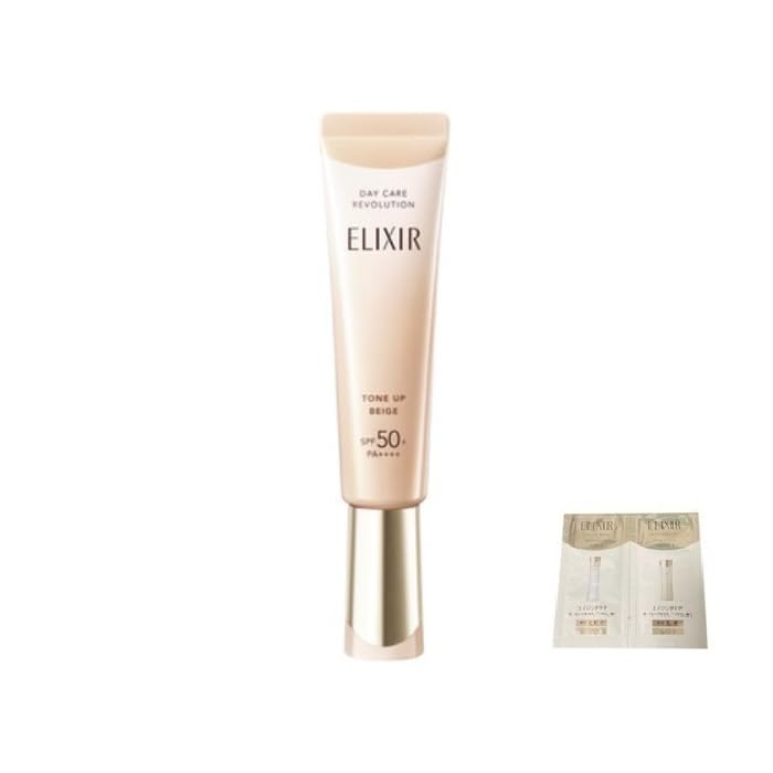 Elixir Day Care Revolution Tone Up BE+ ca Pure Beige 35g SPF50+ PA+++ UV Emulsion Morning Use Daytime Makeup Base Sunscreen Spot Correction Cosmetics