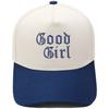 Good Girl Truck Driver Hat Embroidery Vintage Leopard Print Color Matching Baseball Cap European and American Men's Casual