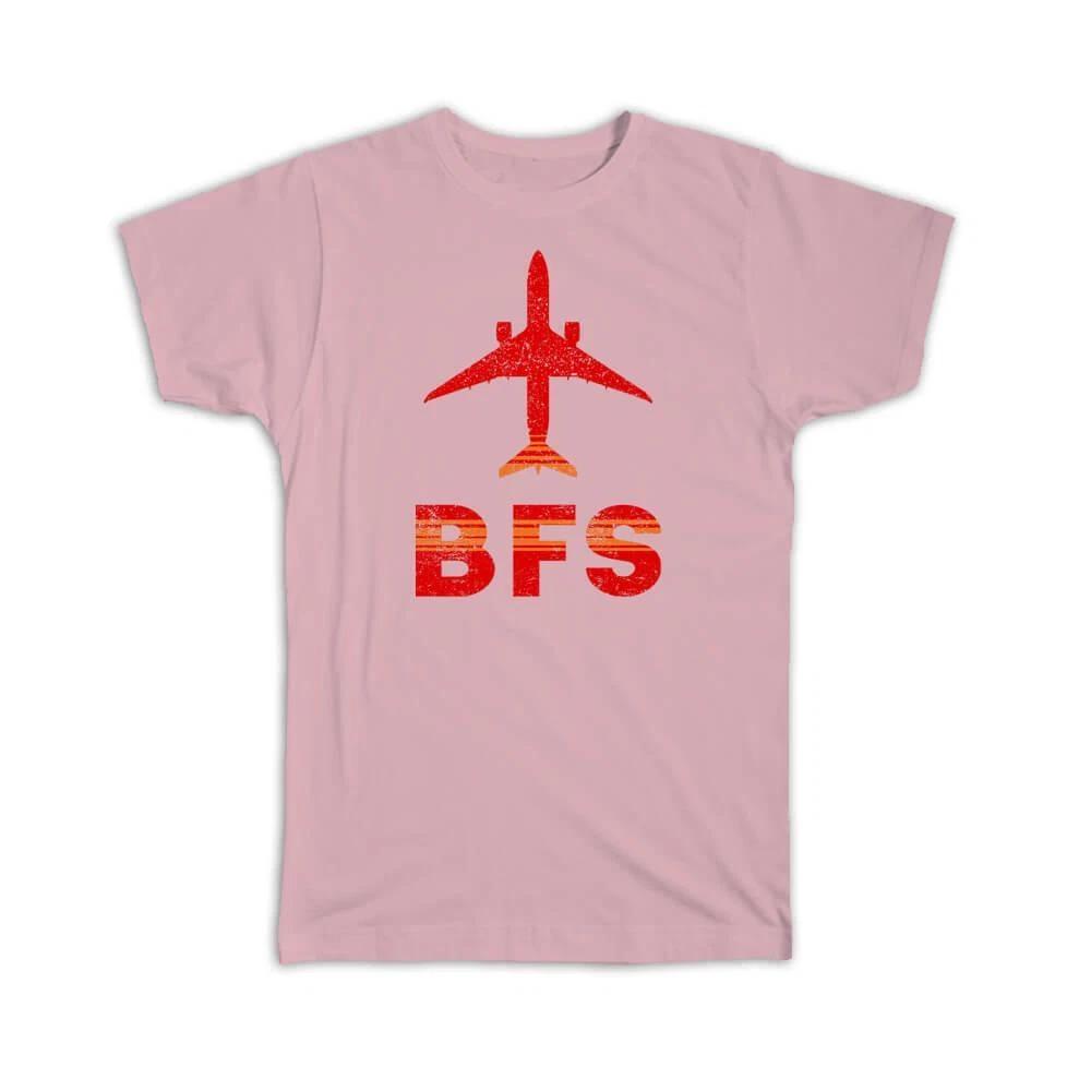 Gift T-Shirt : Ireland Belfast Airport BFS Travel Airline Pilot AIRPORT M