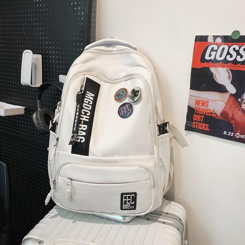Female Large Capacity Backpack Letter Print College Style Student Waterproof Schoolbag Male Travel Backpack