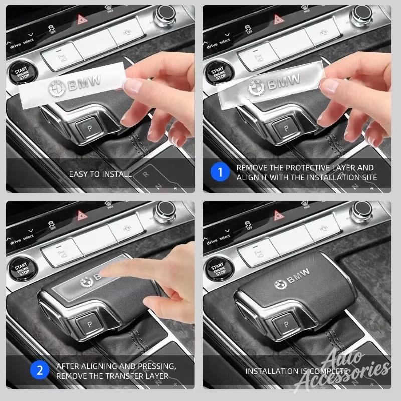 BOHQ2 Car Emblem Metal Creative Sticker Waterproof Decoration Accessories For BMW X1 X2 X3 X4 X5 X6 X7 F31 F48 F01 E46 F10 E39 F34 F87