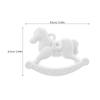 1Pcs Rocking Horse Cake Ornament White Baking Decoration Home Crafts Decorative Dessert Decor Cake Ornaments Horse Ornaments