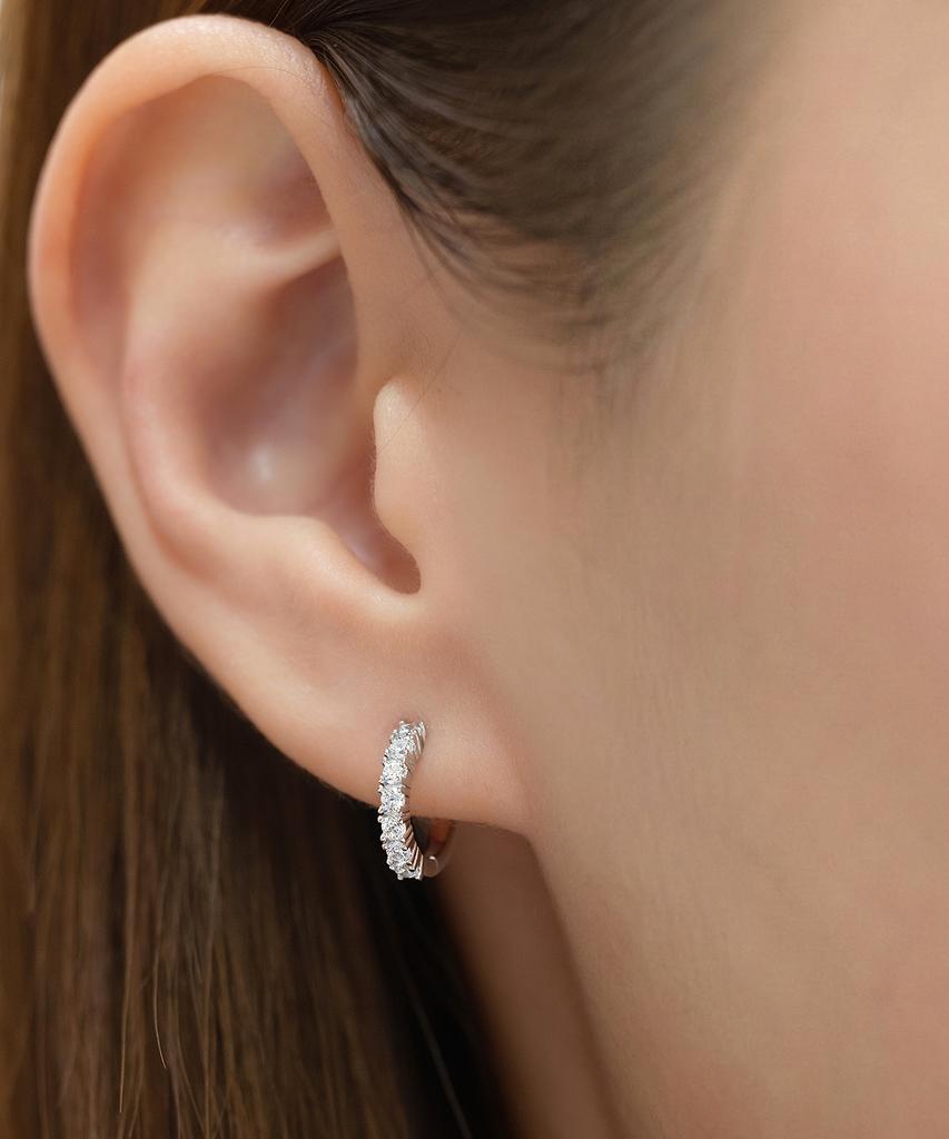 Tatiana (Silver 925) Cubic One-Touch Ring Earrings Ec3282
