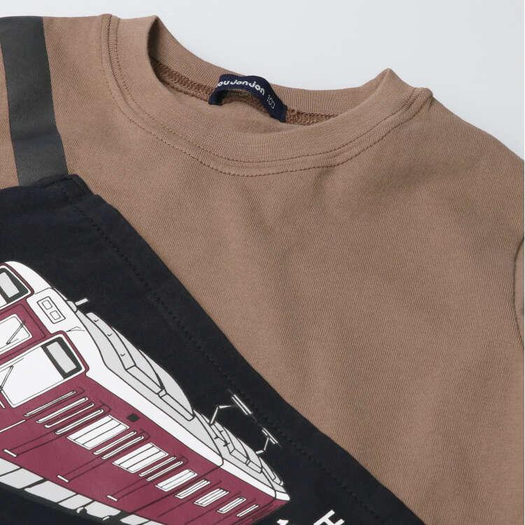 [Children's Clothing] Moujonjon (Moojeongjeong) Hankyu Railway Body Bag Long Sleeve T-Shirt 100cm-130cm F50807