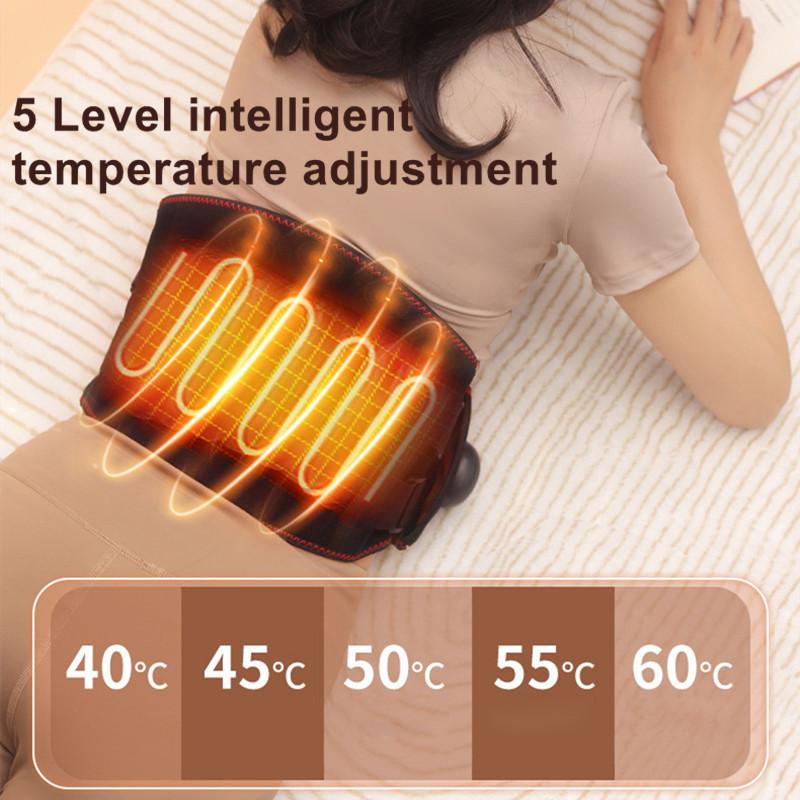 Abdomen Warmer Wireless Far Infrared Heating Lumbar Massager High Frequency Vibration Waist Massage Belt Heating Pad