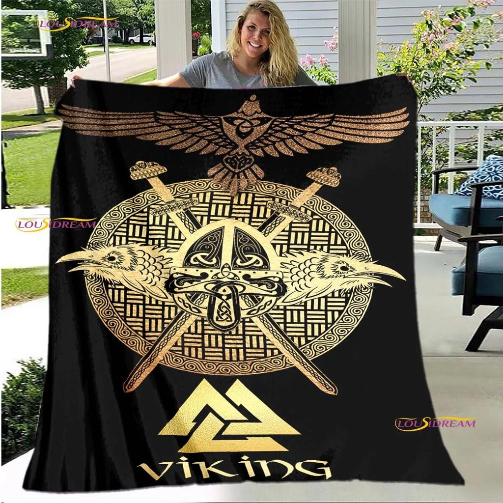 Viking Tattoo Sofa Bed Blanket Super Soft Warm Blanket Cover Flannel Throw Blanket  Cooling Blanket  Picnic Blanket