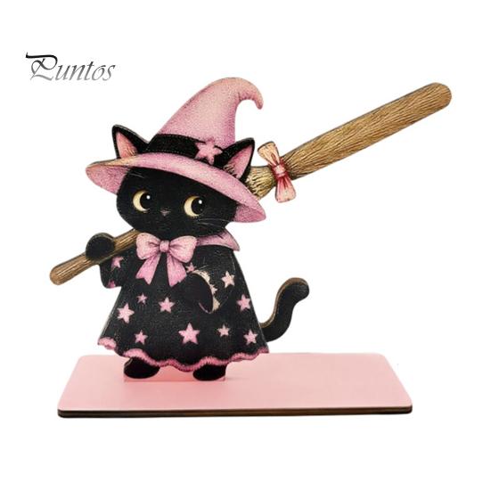Festive Tabletop Ornament Halloween Wooden Paper Towel Holder, Cute Patchwork Ghost Napkin Stand, Party Supplies Rustic Roll Dispenser for Kitchen