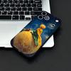 Little P-Prince And A F-fox Phone Case For IPhone 17 Air 16 E Pro Max 15 14 13 Mini 12 Pro 11 Max Plus Black Soft Shell