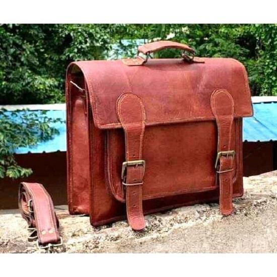 Портфель для ноутбука для мужчин и женщин из натуральной кожи — фото 6