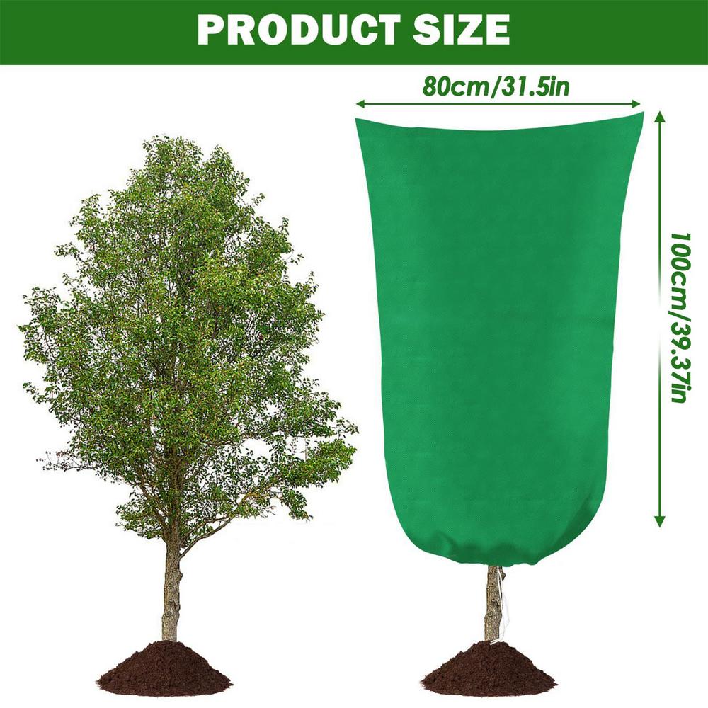 

Plant Covers Freeze Protection Winter Tree Frost Blankets Jacket With Zipper Drawstring Cold Weather Cover For Tree Fruit