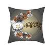 New Nordic Halloween Throw Pillow Cover Black Letter Print Sofa Cushion Cover Cushion Cover Home