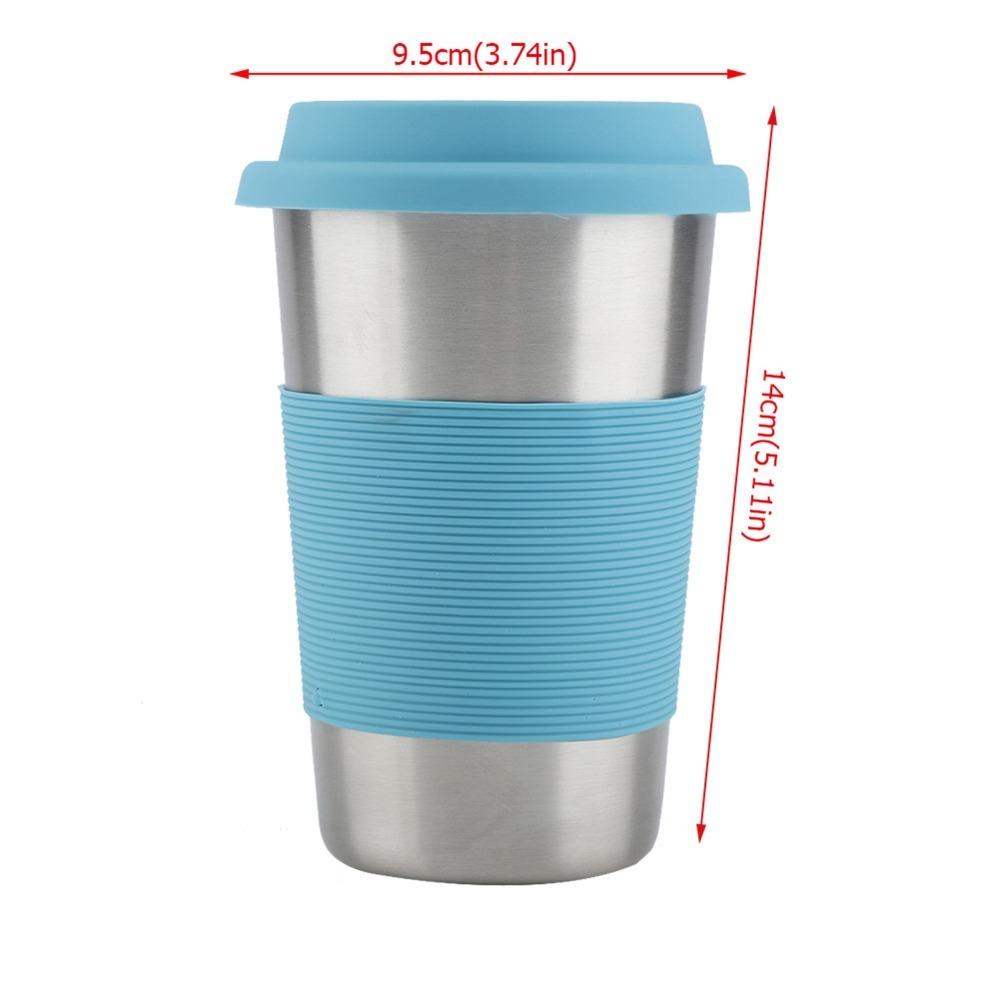 

Rolled Edge Coffee Mug 304 Steel Outdoor Cup Anti Scald Beer Cup Beer Drinking синій