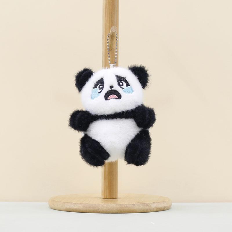Lovely Hang Panda Decoration Plush Toy Cute Keychain For Bags Accessories And