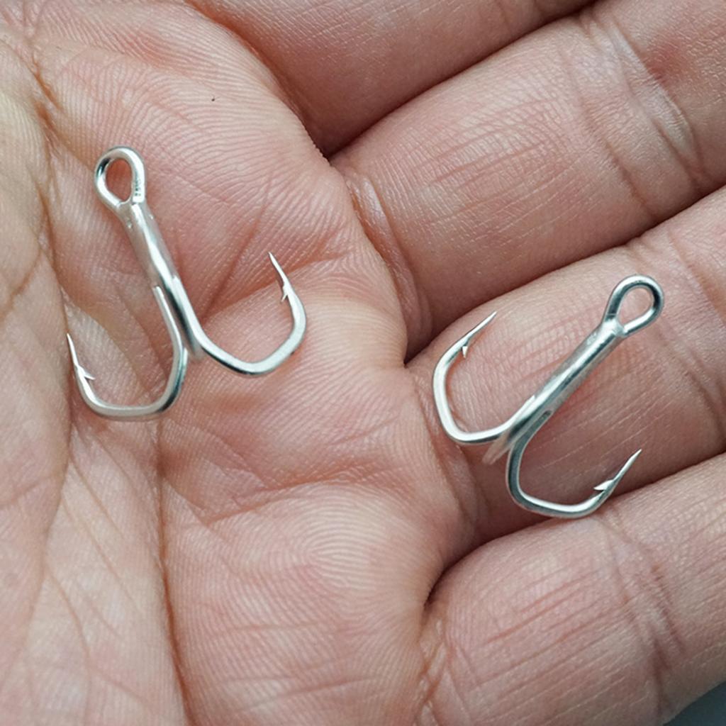 10 Pcs High Strength Fishing Treble Hook Baitholder Bass Fishing Hook for Freshwater Saltwater Fishing Tackle Parts