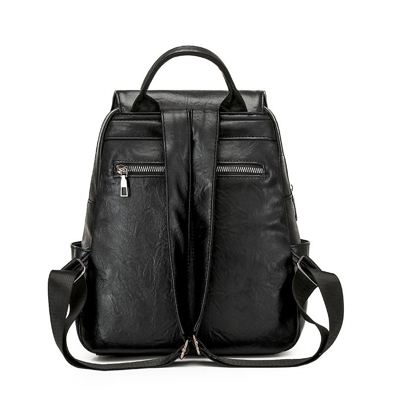 Umwandelbarer Klappen-Rucksack-Tasche mit Seitentaschen, lässiger Faux-Leder-Tagesrucksack für Damen, für den täglichen Gebrauch