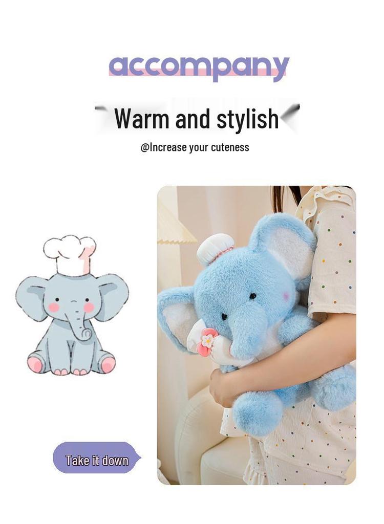 Adorable Jiji Elephant Plush Pillow Doll - Perfect Children's Birthday Gift