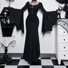 GlowGirl Halloween Gothic Grunge Punk Damenkleid Langarm Spitze Eng Schwarz Kleider Neu Y2K Harajuku Lolita Fairy Core Partykleid