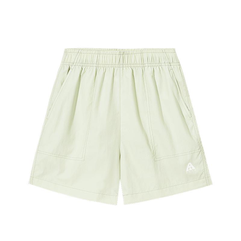 

Anta Outdoor Series Solid Color Mid Waist Breathable Versatile Loose Fit Casual Shorts Women shorts Light-Green 962526501-4 M