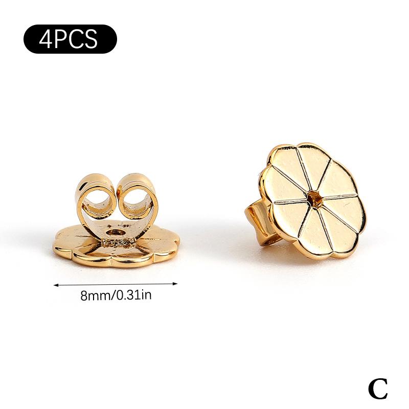 2Pcs Plum Blossom Earring Lifters Heavy Studs Secure Ear Back Stoppers Anti-Tilt Ear Plug Caps Accessory for Earrings
